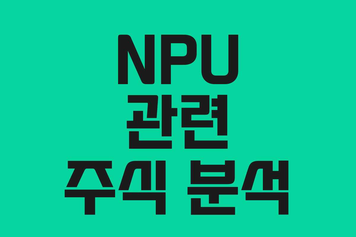 NPU 관련 주식 분석