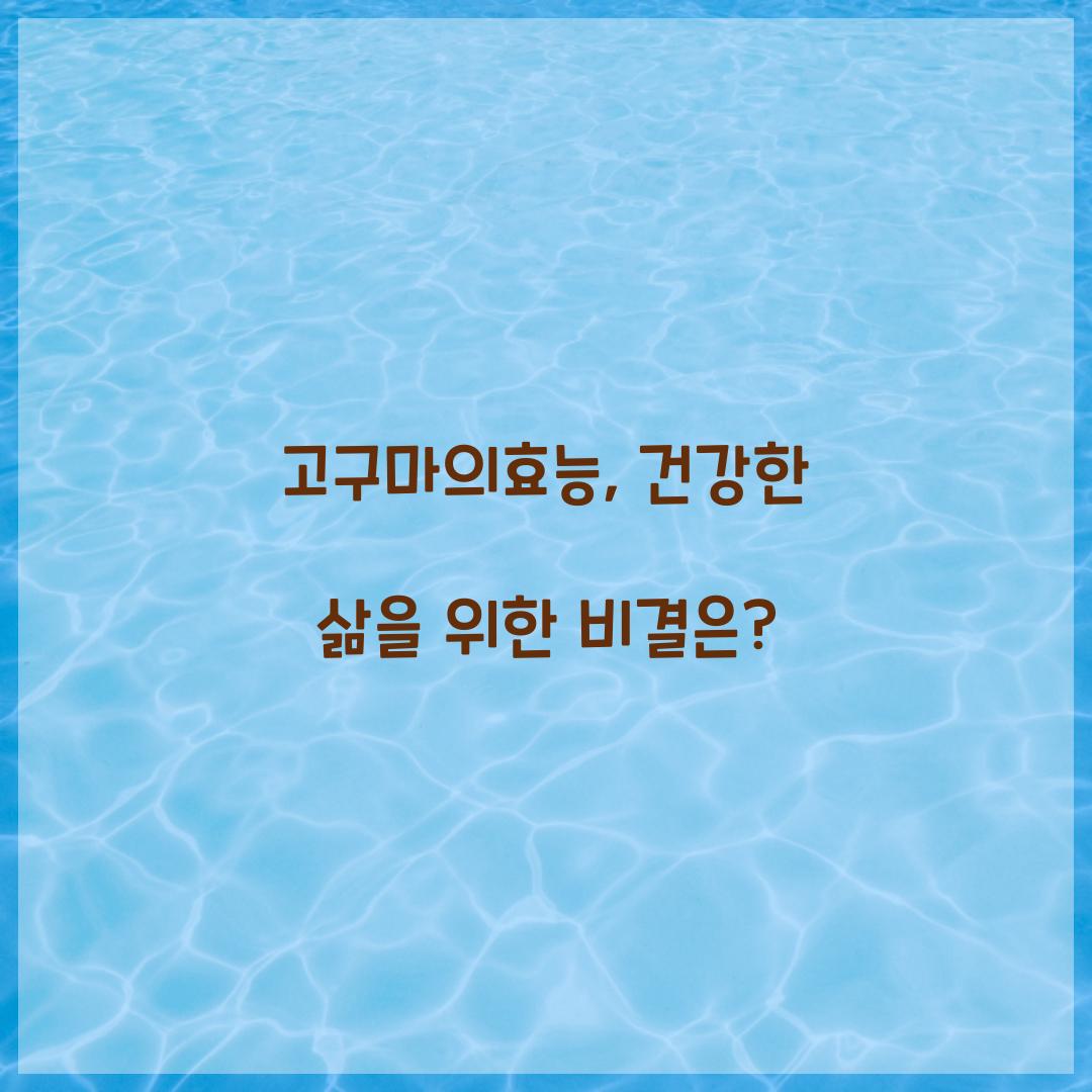 고구마의효능, 건강한 삶을 위한 비결은?