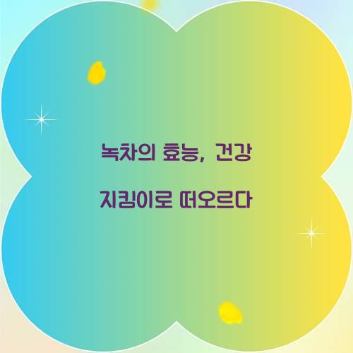 녹차의 효능, 건강 지킴이로 떠오르다