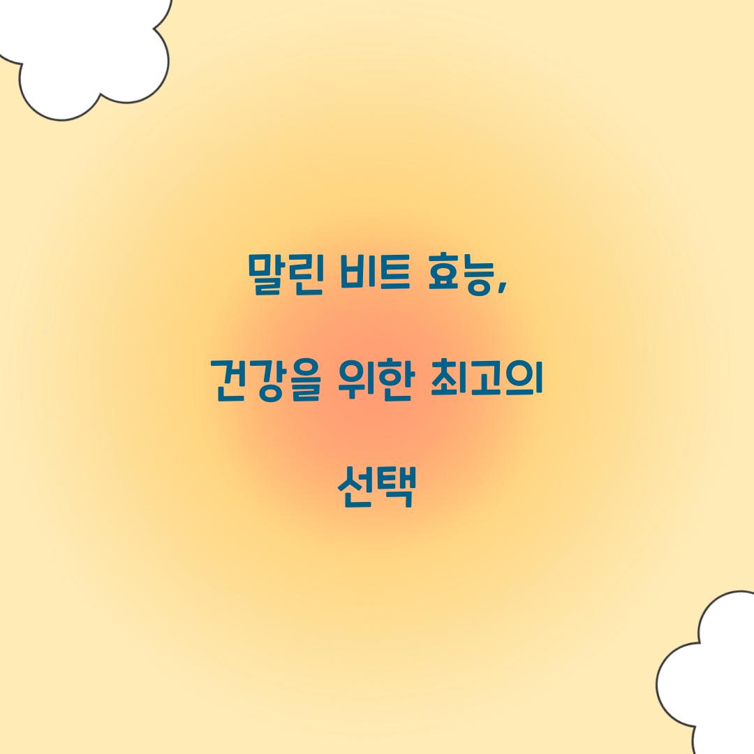 말린 비트 효능, 건강을 위한 최고의 선택