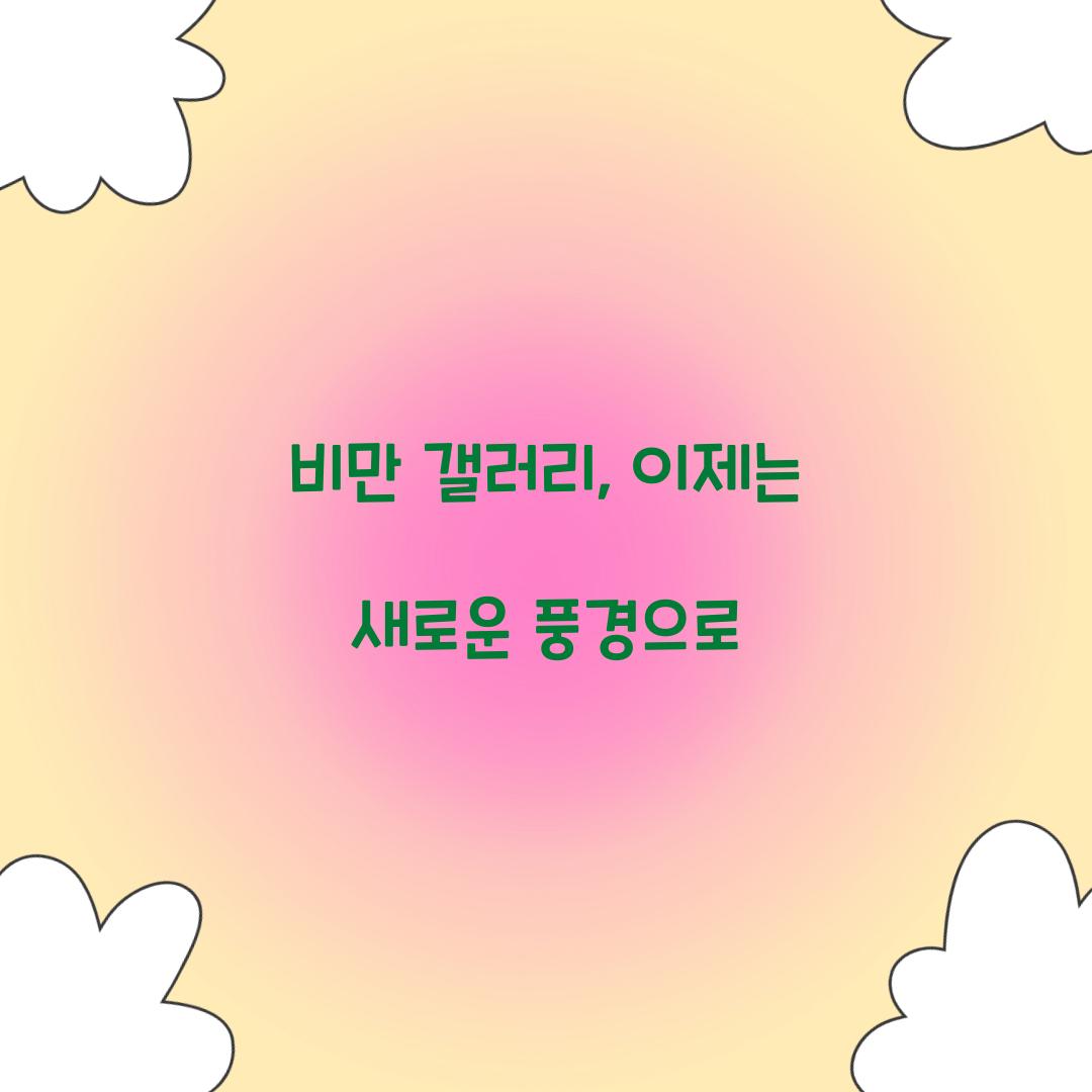 비만 갤러리, 이제는 새로운 풍경으로