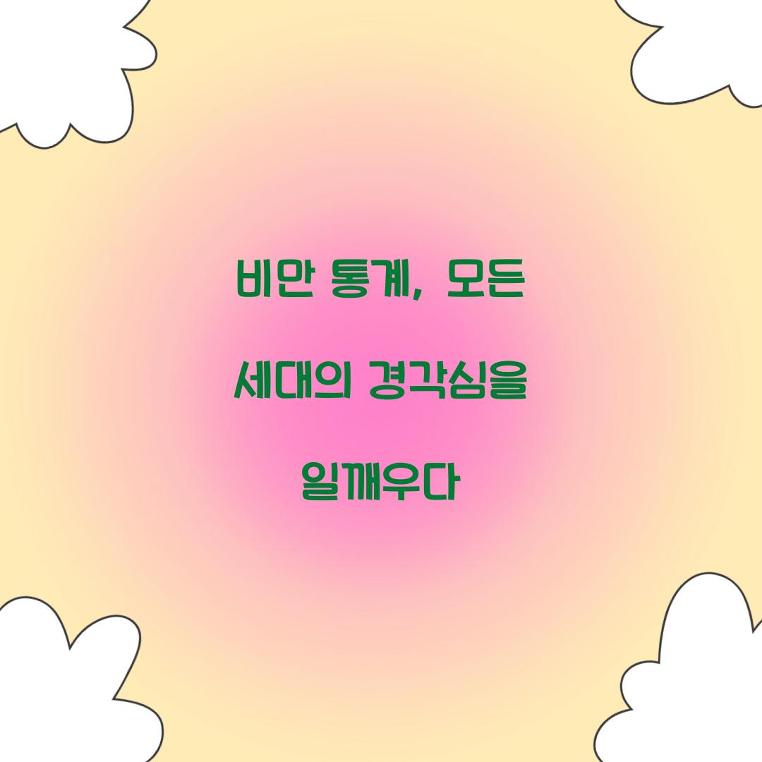 비만 통계, 모든 세대의 경각심을 일깨우다