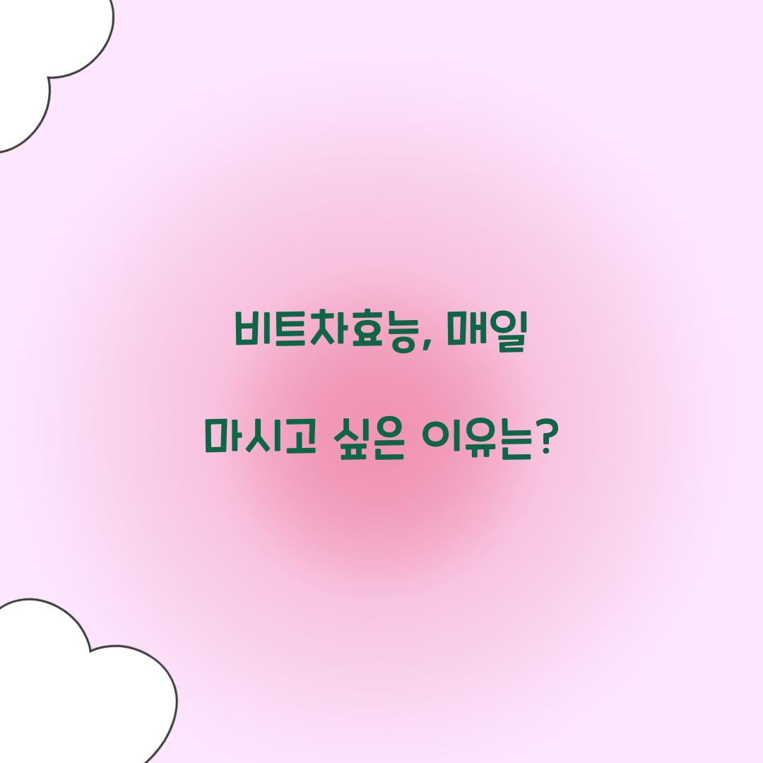 비트차효능, 매일 마시고 싶은 이유는?