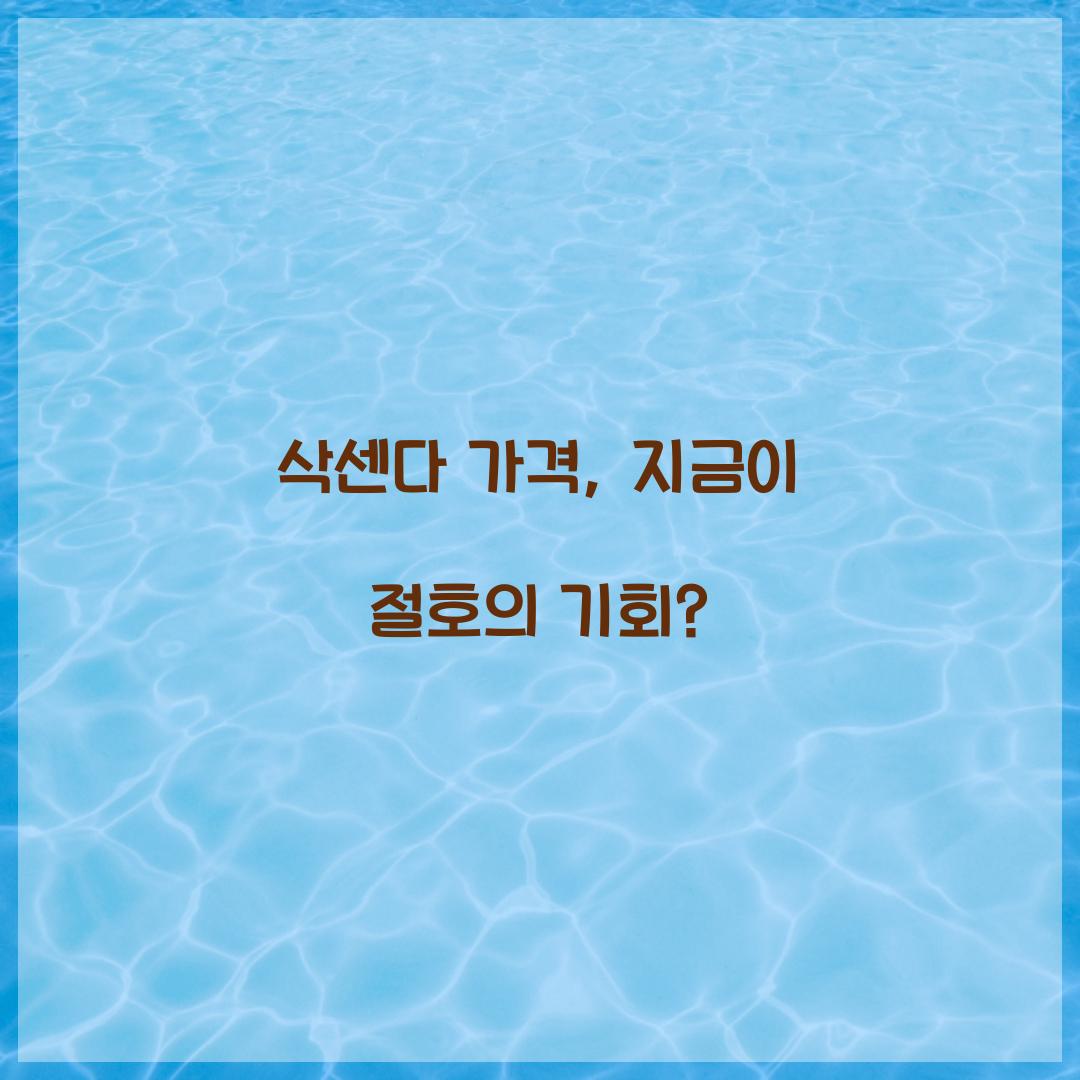 삭센다 가격, 지금이 절호의 기회?