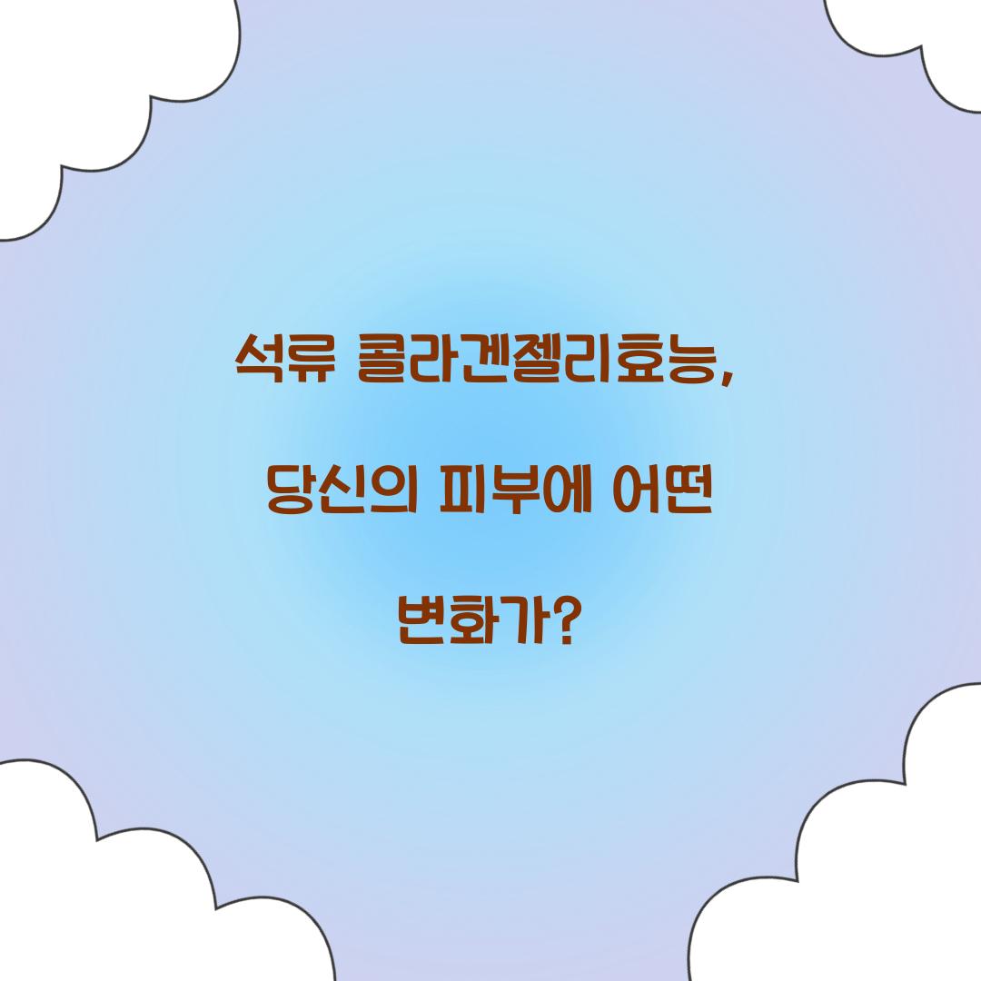 석류 콜라겐젤리효능, 당신의 피부에 어떤 변화가?
