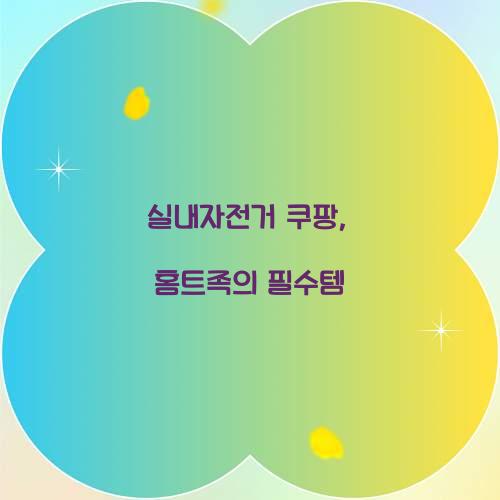 실내자전거 쿠팡, 홈트족의 필수템