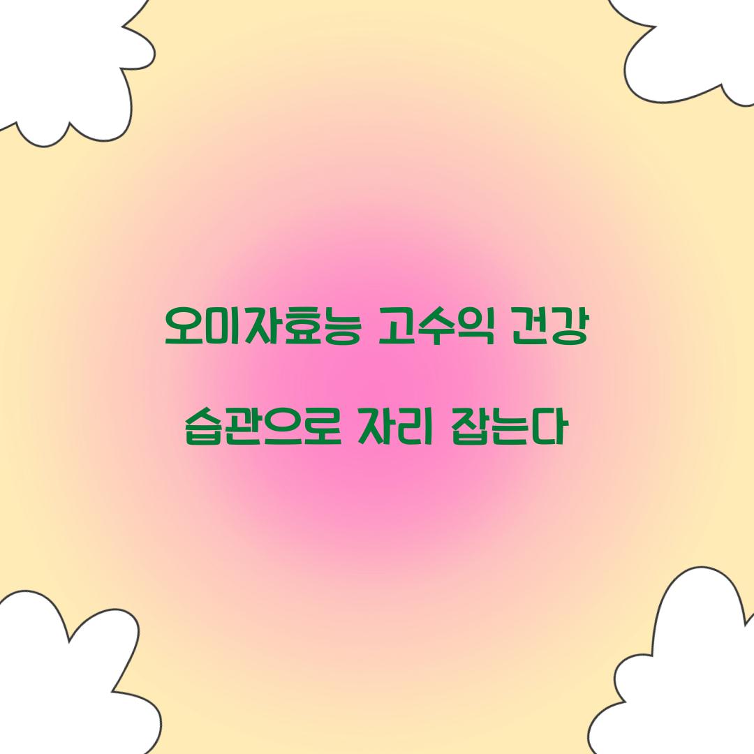 오미자효능 고수익 건강 습관으로 자리 잡는다