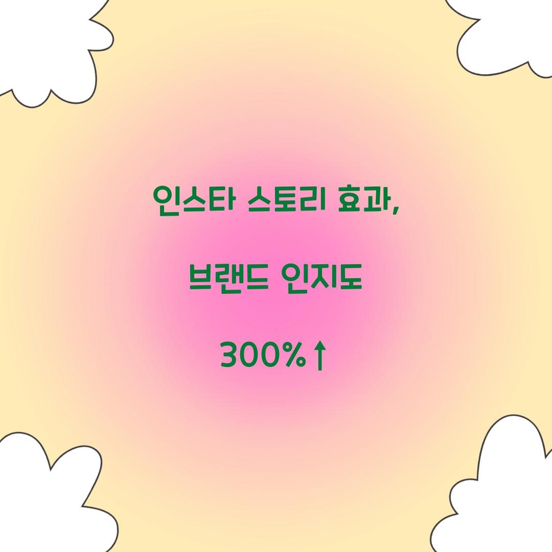 인스타 스토리 효과, 브랜드 인지도 300%↑