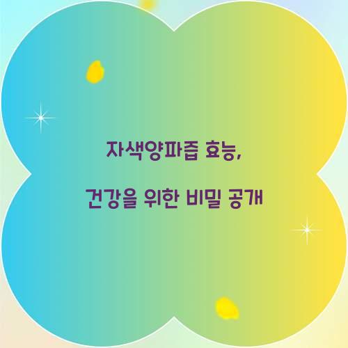 자색양파즙 효능, 건강을 위한 비밀 공개