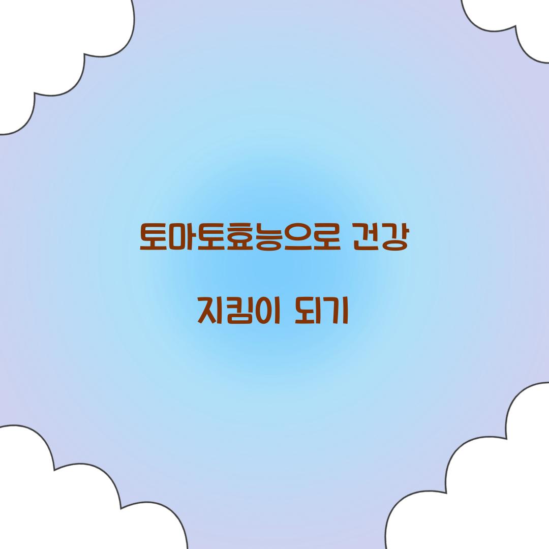 토마토효능으로 건강 지킴이 되기