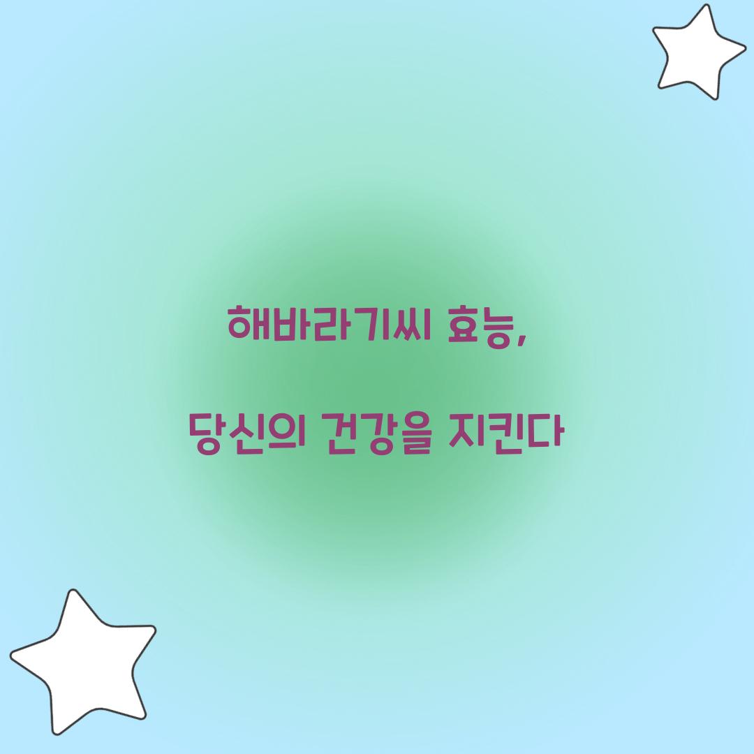 해바라기씨 효능, 당신의 건강을 지킨다