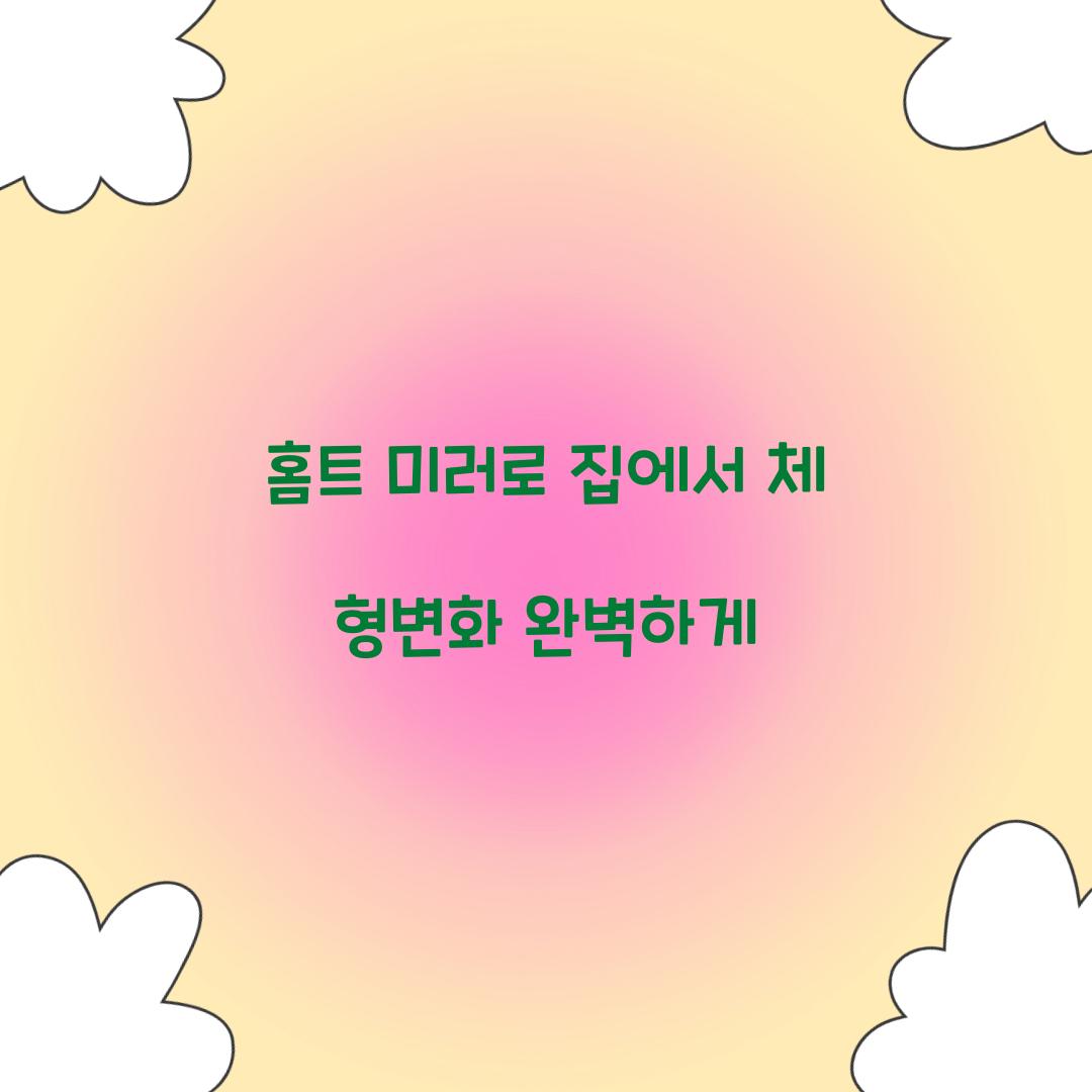 홈트 미러로 집에서 체 형변화 완벽하게