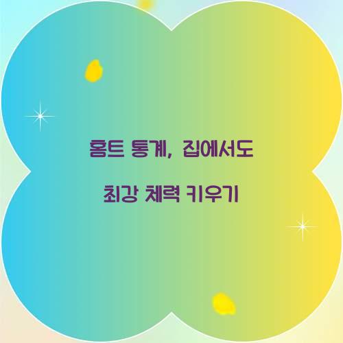 홈트 통계, 집에서도 최강 체력 키우기