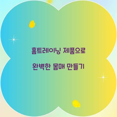 홈트레이닝 제품으로 완벽한 몸매 만들기