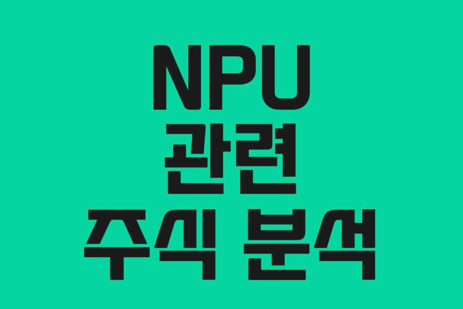 NPU 관련 주식 분석