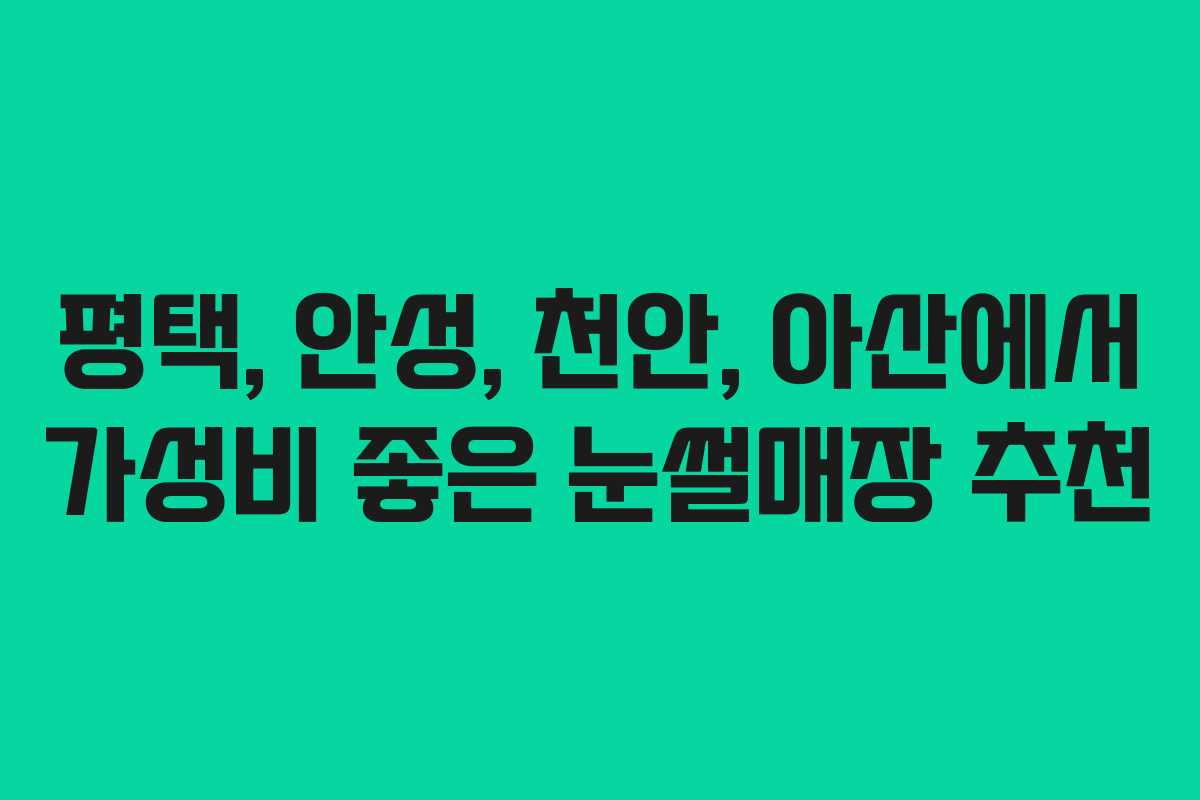 평택, 안성, 천안, 아산에서 가성비 좋은 눈썰매장 추천