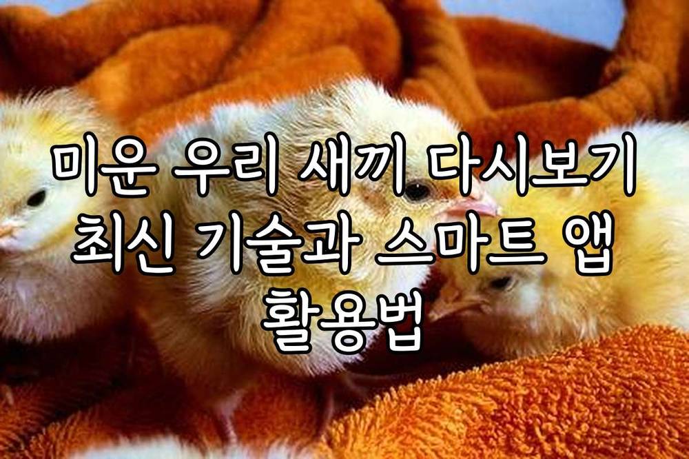 미운 우리 새끼 다시보기 최신 기술과 스마트 앱 활용법