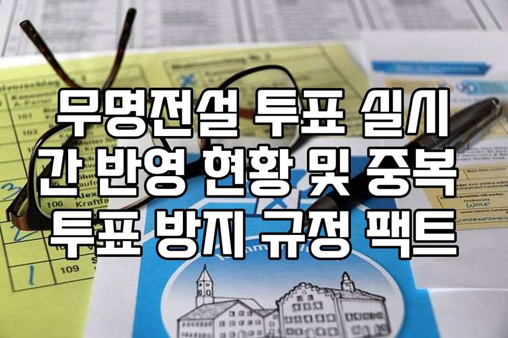 무명전설 투표 실시간 반영 현황 및 중복 투표 방지 규정 팩트