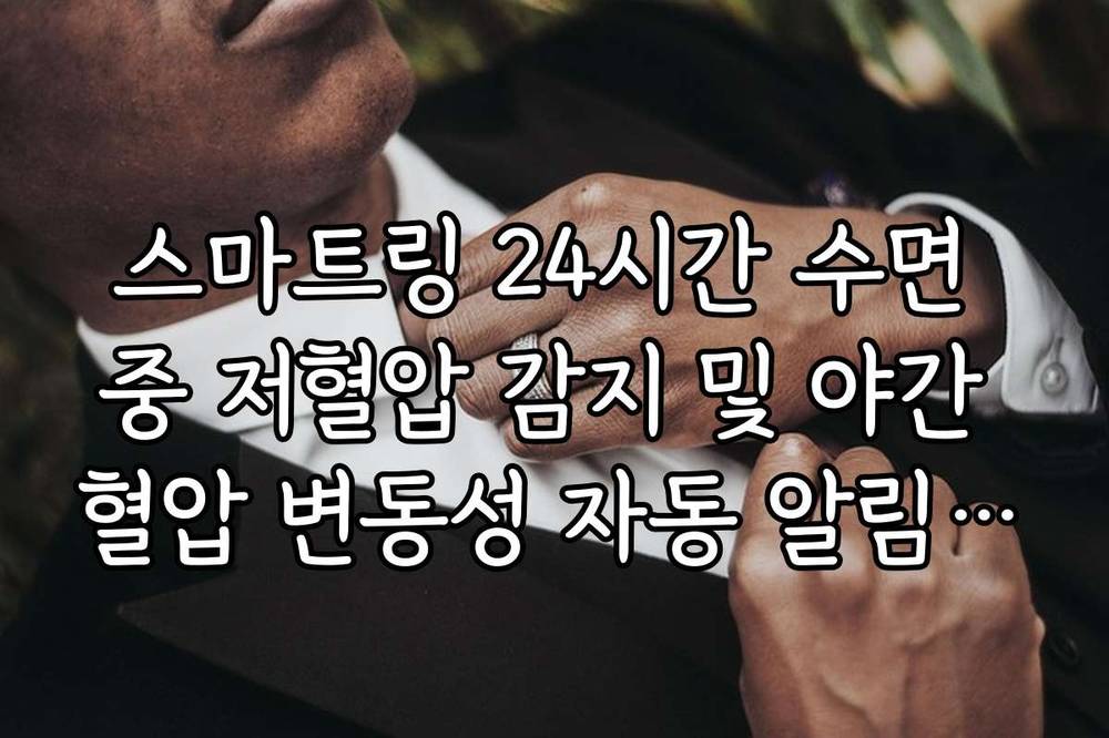 스마트링 24시간 수면 중 저혈압 감지 및 야간 혈압 변동성 자동 알림 설정 방법