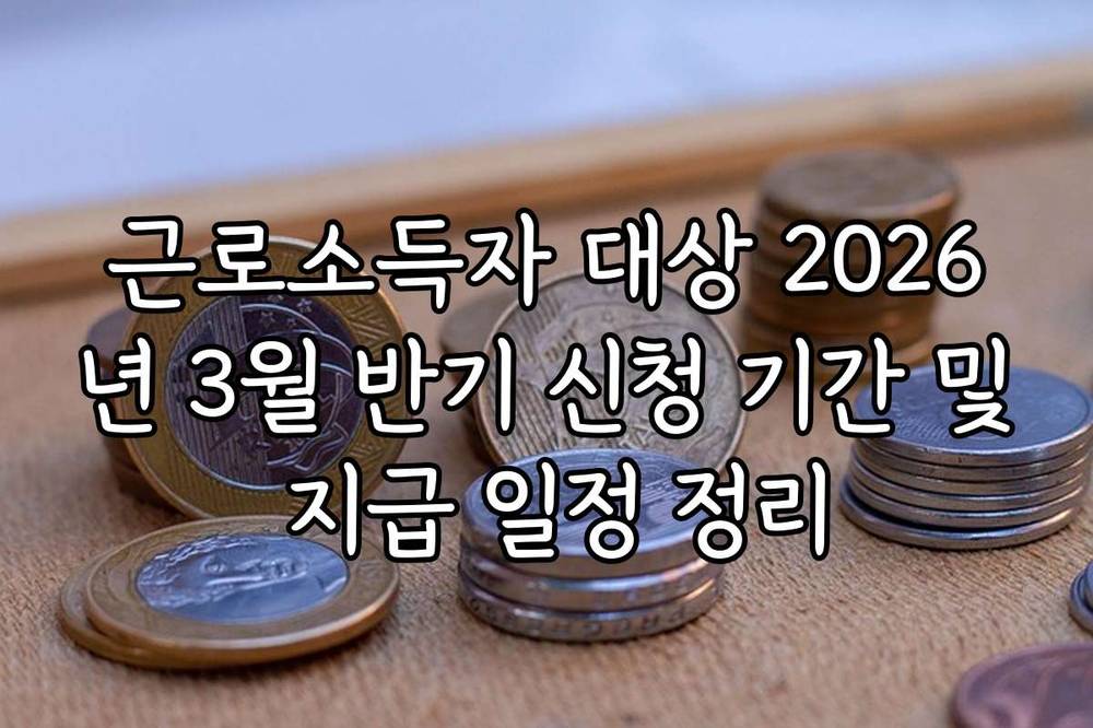근로소득자 대상 2026년 3월 반기 신청 기간 및 지급 일정 정리