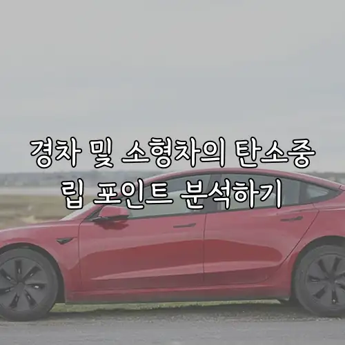 경차 및 소형차의 탄소중립 포인트 분석하기